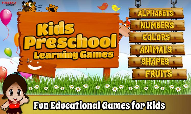 app phần mềm học tiếng anh cho trẻ em miễn phí kids preschool learning game