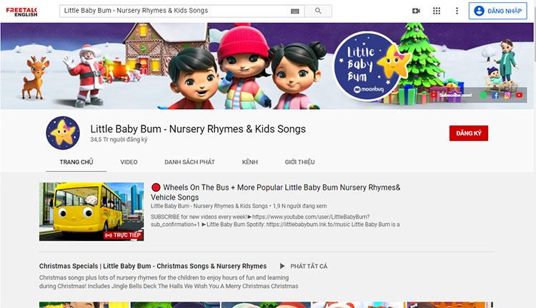 kênh youtube học tiếng anh cho trẻ em little-baby-bum